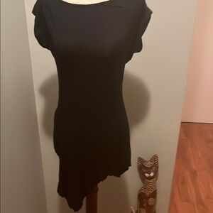 Black Asymmetrical top with cute back detail